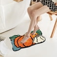 thumbnail image 3 of "Halloween & Thanksgiving Pumpkin Doormat 31.49"x47.24"x0.4" Faux Wool Rug For Fall (5 Festive Designs) Non Slip Bathroom/Bedroom Mat (960g) Machine Washable", 3 of 3