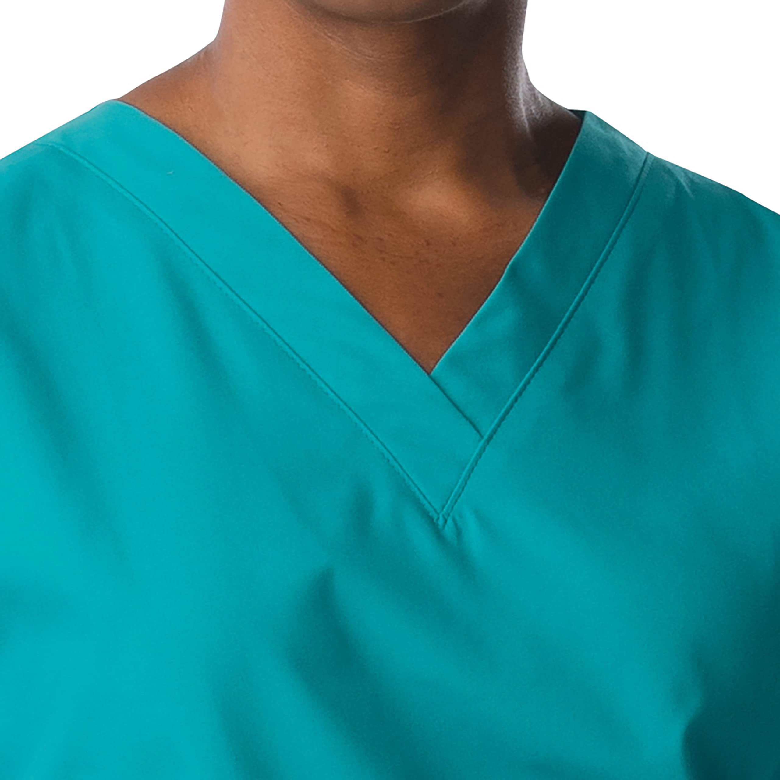 Landau Essentials Scrub Top for Women: 4 Pockets, Classic Relaxed Fit, Durable V-Neck 8219