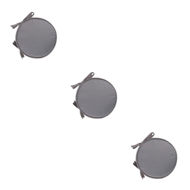 relayinert 1/2/3/5 Confort et Durabilité des Chaises Coussin Rond Doux et Confortable Gris Clair 3 Pcs