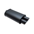thumbnail image 3 of Vibrant Power 15" Long 2.5" Inlet 3" Outlet Flat Black Oval Muffler w/ Dual Tips, 3 of 5