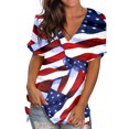 thumbnail image 1 of T-shirts d'Été Grande Taille pour Femmes à Manches Courtes, T-Shirts à Col Rond Imprimés pour Femmes, T-Shirt Blouse à Manches Courtes, Hauts Amples, T-Shirt à Col en V pour Femmes en Liquidation, 1 of 5