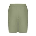 thumbnail image 4 of EOYWHK Men's Linen Shorts Elastic Waist Lounge Shorts Casual Solid Color Sleep Shorts with Drawstring Pockets, 4 of 6