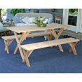 thumbnail image 1 of ProPation Table de Pique-Nique pour Cour Arrière, Jambes Croisées, 27 Po de Large avec Bancs Détachés, Cèdre Rouge, 1 of 1