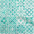thumbnail image 1 of oneOone Velvet Turquoise Green Fabric Floral Sewing Material Print Fabric By The Yard 58 Inch Wide, 1 of 5