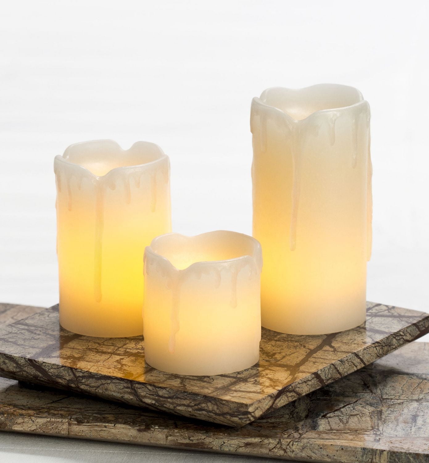 Piliers sans flamme «effet fondu», 2 po, 3 po et 4 po