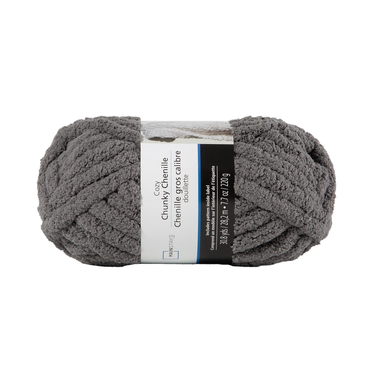 MAINSTAYS GreyChunky chenille yarn