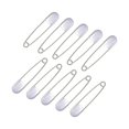 thumbnail image 1 of 10x Épingles de Sûreté Extra Larges Verrouillage Grandes Géantes Jumbo Inox Robustes Grandes pour Lessive Couverture Extérieure, 1 of 9
