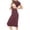 Wine, variant on TIMIFIS Nursing Dress for Maternity Breastfeeding Midi Dress Crew Neck Short Sleeve Lightweight Solid Color Casual Comfy Loose Dress