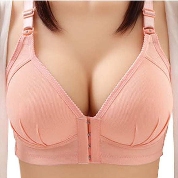 Penkiiy Women Bras Woman's Printing Thin Front Buckle Adjustment Chest Shape Bra Underwear No Rims Watermelon Red Bras