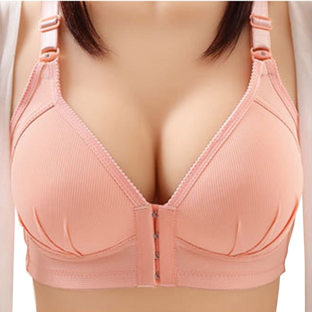 Timegard Bras for Women No Underwire Front Closure Full Support Adjustable Strap Comfort Daily Bras