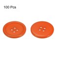 thumbnail image 3 of Unique Bargains Orange 4-Hole Resin Round Flat Sewing Buttons (100 Pieces), 3 of 5