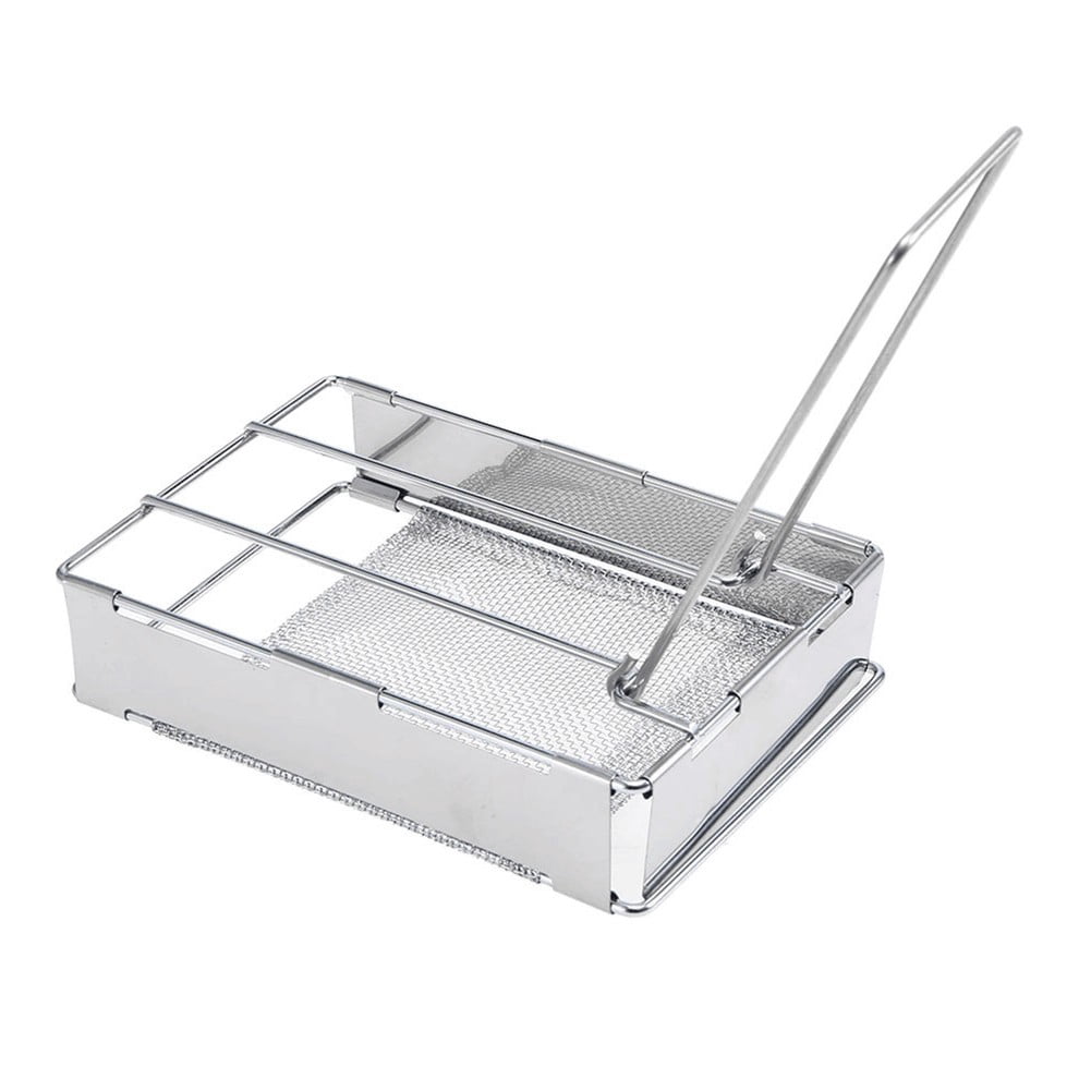 Bread Toaster,Foldable Stainless Steel Toaster Plate Camping Bread Toaster Grill