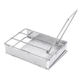 thumbnail image 1 of Bread Toaster,Foldable Stainless Steel Toaster Plate Camping Bread Toaster Grill, 1 of 7