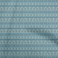 thumbnail image 1 of oneOone Polyester Spandex Teal Blue Fabric Geometric Sewing Craft Projects Fabric Prints By Yard 56 Inch Wide, 1 of 4