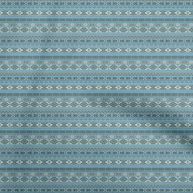 oneOone Polyester Spandex Teal Blue Fabric Geometric Sewing Craft Projects Fabric Prints By Yard 56 Inch Wide