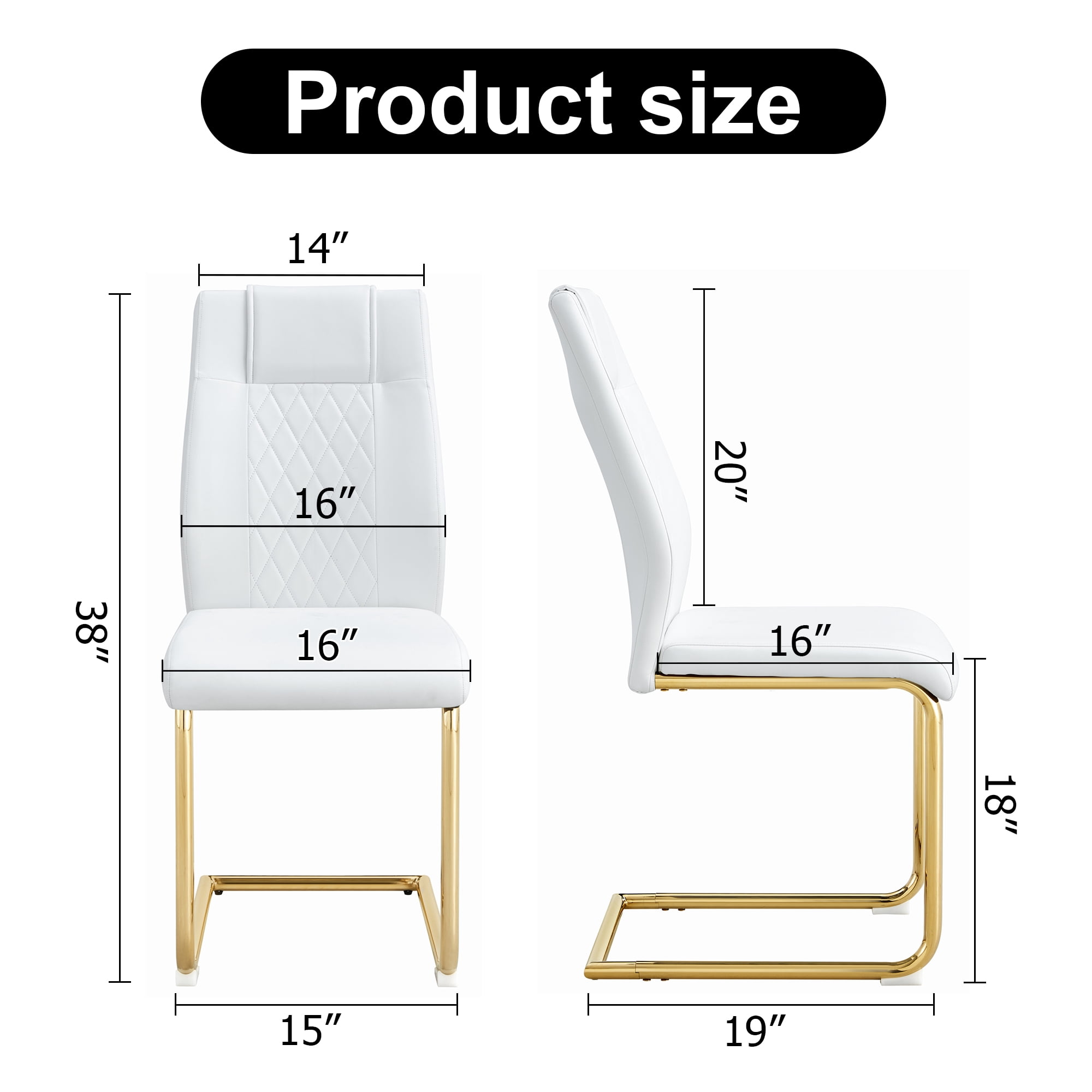 Noble House Modern style white PU dining chairs (4 per box) - featuring a mesh backrest design