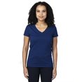 thumbnail image 1 of T-Shirt à Manches Courtes Col en V pour Femmes - Marine - TG, 1 of 3
