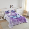 thumbnail image 3 of Erosebridal Ensemble de Literie Papillon Bleu Full, Couette Faune Mignonne, Décor Esthétique Violet, Réversible 3 Pcs, 3 of 8