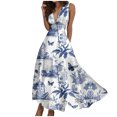 thumbnail image 1 of TJAZFJPA Robe Maxi à Manches Longues Mode pour Femmes Printemps et Été Imprimée Sans Manches à Col en V Style à Fermeture Éclair Latérale Robe (5) Robe avec Poches Robe Rouge pour Femmes, 1 of 7