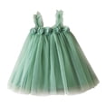 thumbnail image 2 of LOVZFMLL Jupe Princesse en Dentelle Sans Manches à Volants Col Rond Broderie Nœud pour Filles Été, 2 of 4