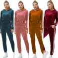 thumbnail image 1 of MintLimit Ensemble de Survêtement en Velours pour Femmes Sweat à Capuche Décontracté + Pantalon, 1 of 5
