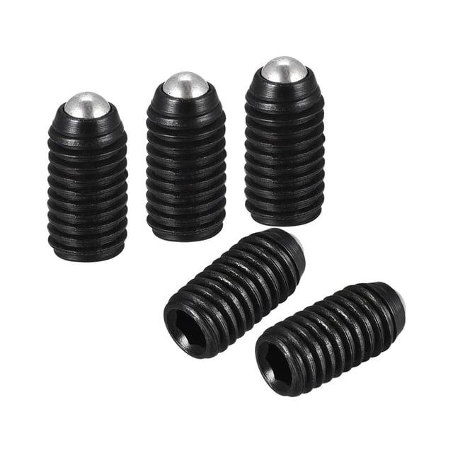 Unique Bargains Ball Point Set Screws, M5 x 10mm High Carbon Steel Metric Spring Hex Socket Grub Screw 10 Pack