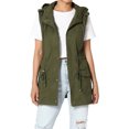 thumbnail image 1 of TheMogan Veste Utilitaire Sans Manches à Cordon, Coupe Ample, pour Femmes Grande Taille, Style Militaire, 1 of 7