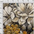 thumbnail image 3 of oneOone Velvet Yellow Fabric Florals Sewing Craft Projects Fabric Prints By Yard 58 Inch Wide, 3 of 4