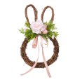 thumbnail image 1 of Easter Decorations for The Home Easter Decoration Rabbit Easter Egg Bow Simulation Vine Round Wreath Outdoor Home Desktop Decoration Fall Outdoor Decorations, 1 of 6