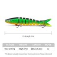 thumbnail image 1 of Biomimetic 8-Segment Fishing Lures: Sinking Wobblers for Bass Fishing!, 1 of 7