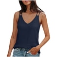 thumbnail image 3 of Sentmoon Womens Blouse Lightweight Tops & Blouses Linen V Neck Strappy Backless Tank Solid Color Sleeveless T Shirt Breathable Trendy Unique Summer for Layering or Going Out Blouses Top, 3 of 7