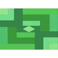 thumbnail image 1 of Ahgly Company Machine Washable Indoor Rectangle Transitional Neon Green Area Rugs, 2' x 4', 1 of 7