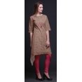 thumbnail image 2 of Bimba Kurti Asymétrique Rose à Feuilles de Monstera Imprimées pour Femmes Robe d'Été Indienne Tunique XSmall, 2 of 6