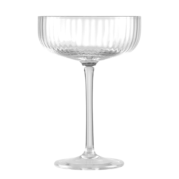 Better Homes and Gardens Clear Ribbed Coupe Glass