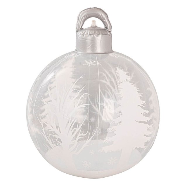 Inflatable Christmas Yard Decoration Ball 60 cm PVC Outdoor Holiday Decor for Lawn Porch or Tree