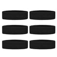 thumbnail image 1 of GOGO 6 Pieces Sports Headbands Terry Cloth Sweat Absorbing Head Band Black, 1 of 8