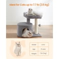 thumbnail image 4 of FEANDREA Cat Tree Tower with Sisal-Covered Scratching Posts, Light Grey, 4 of 8