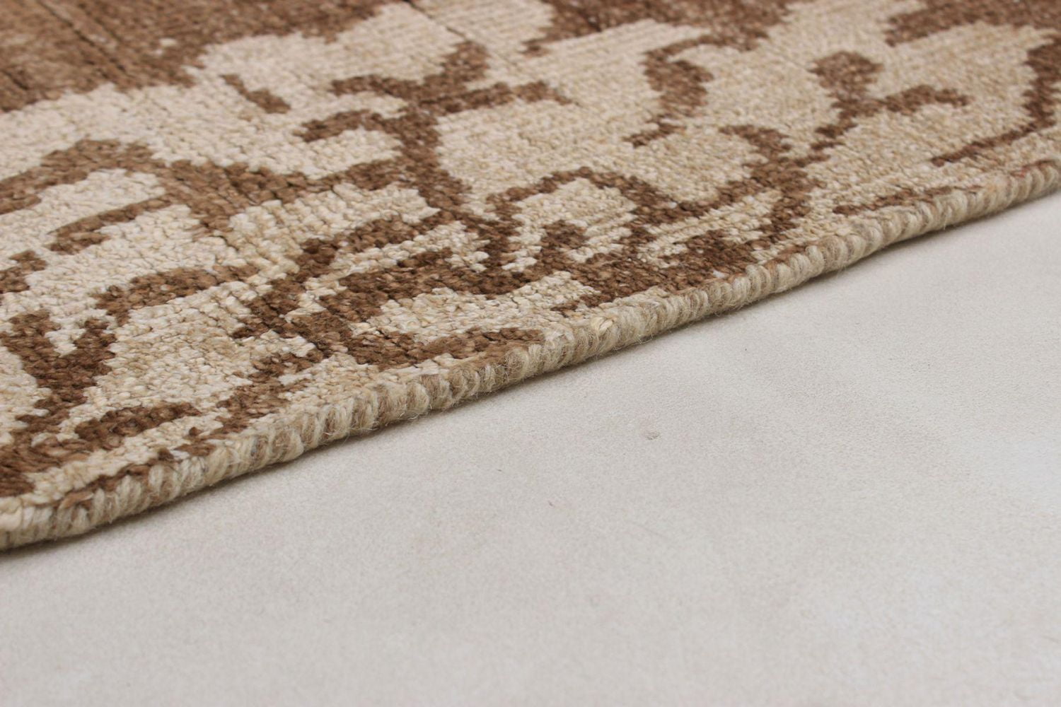 ECARPETGALLERY Tapis Noué à la Main pour Salon, Salle à Manger et Chambre à Coucher Contemporain Collection La Seda 4'10" x 7'9" en Brun
