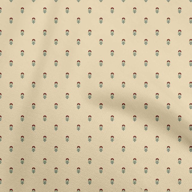oneOone Georgette Viscose Light Beige Fabric Asian Block Craft Projects Decor Fabric Printed By The Yard 42 Inch Wide