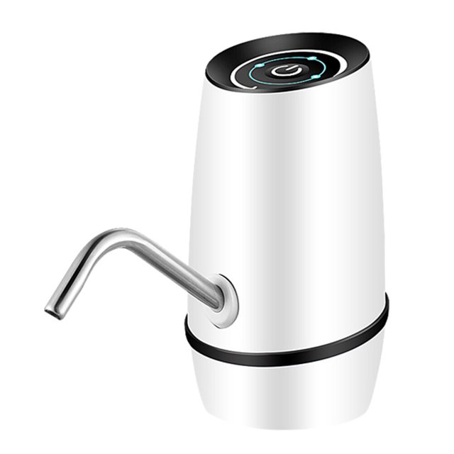 Pompe à Eau Rechargeable USB Pompe à Eau à Pression Distributeur d'Eau pour la Maison (Blanc)