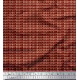 thumbnail image 1 of Soimoi Red Rayon Fabric Brush Stroke & Dots Abstract Print Fabric by Yard 42 Inch Wide, 1 of 5