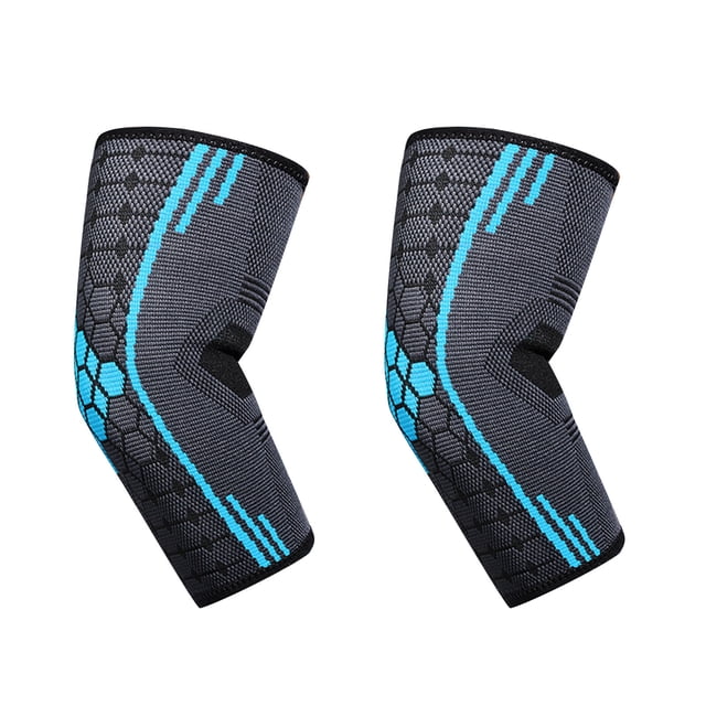 1 Pair Elbow Compression Sleeve, Nylon Elastic Elbow Compression Support Sleeve Anti Slip Breathable Elbow Braces for Workout, Weightlifting