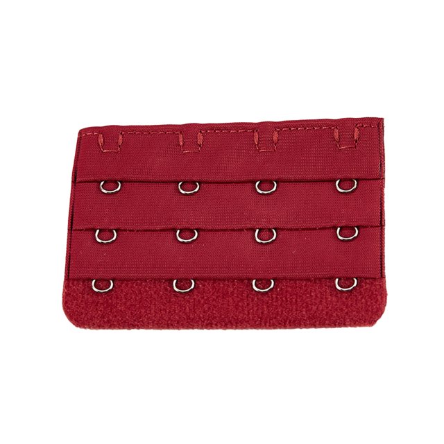 stanreset Rallonge de Bretelle de Soutien-Gorge Boucle 4 Crochets Accessoires Pratiques Respirants Remplacement Réglable 3 Rangées sous-Vêtements Rouge Vin