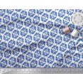 thumbnail image 2 of Soimoi Cotton Poplin Fabric Ogee Damask Print Sewing Fabric Yard 56 Inch Wide, 2 of 5