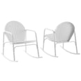 thumbnail image 1 of Afuera Living Steel Metal Rocking Chair in White Gloss (Set of 2), 1 of 7