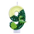 thumbnail image 1 of Fashion Creative Green Cartoon Number Candle, 3D Shaped Birthday Party Wax Candle, Decorative Age Digit Taper for Cake Celebration, 1 of 5
