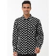 thumbnail image 3 of INSPIRE CHIC Chemise Habillée Ajustée pour Homme à Pois Imprimés à Manches Longues Boutonnée, 3 of 6