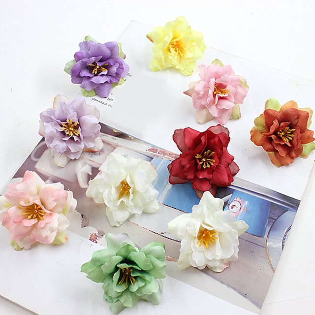 10 Pcs Artificial Flower Fleur Décorative DIY Couleur Vibrante Apparence Vive Simulation Joyeuse pour la Maison