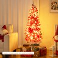 thumbnail image 2 of Costway 5 FT Artificial Candy Cane Christmas with 100 Warm White LED Lights 301 Branch Tips, 2 of 10