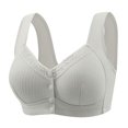 thumbnail image 2 of Bras for Women, Womans Solid Color Front Buckle Ventilate Elastic Style Medium Sized Bra Without Steel Rim, 2 of 3